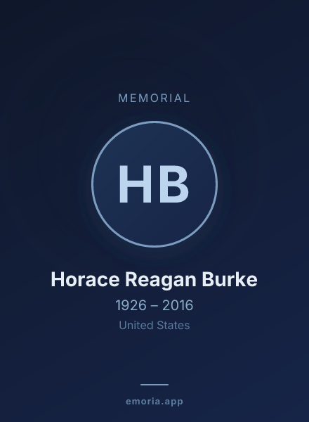 Memorial portrait of Horace Reagan Burke