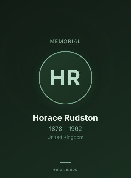 Memorial portrait of Horace Rudston