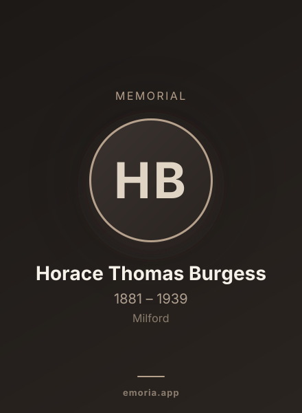Memorial portrait of Horace Thomas Burgess