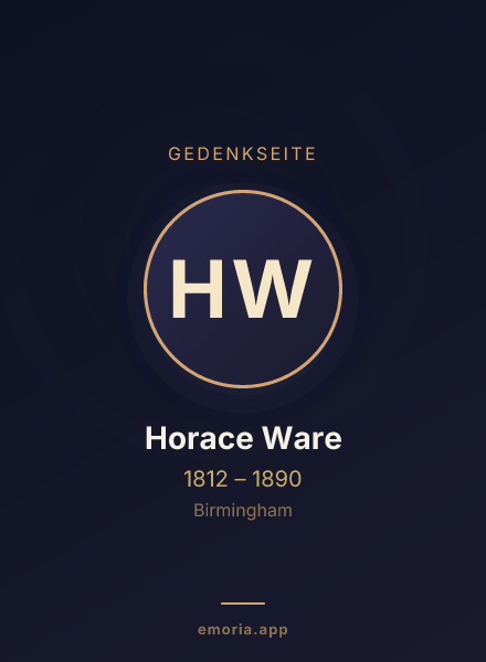 Gedenkportrait von Horace Ware