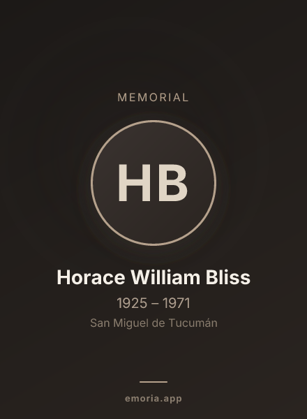Memorial portrait of Horace William Bliss
