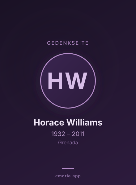 Gedenkportrait von Horace Williams