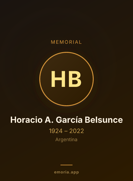 Memorial portrait of Horacio A. García Belsunce