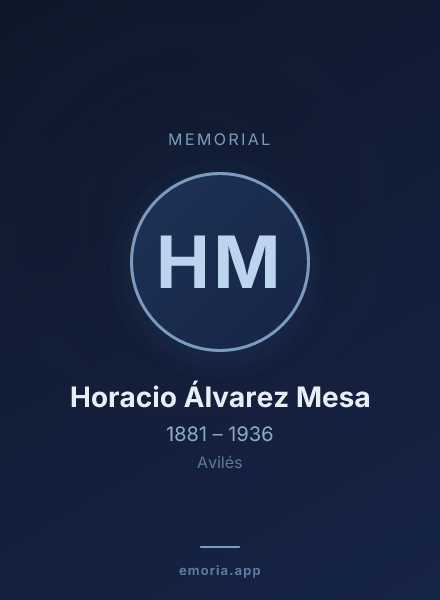 Memorial portrait of Horacio Álvarez Mesa
