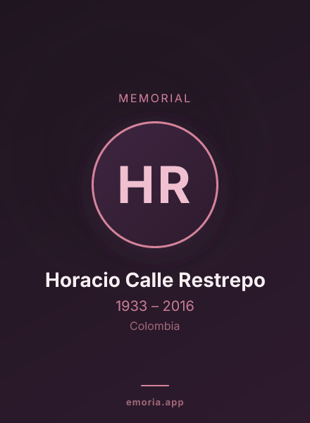 Memorial portrait of Horacio Calle Restrepo