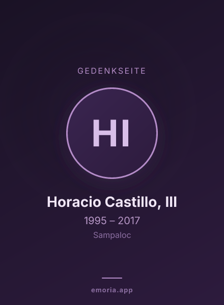Gedenkportrait von Horacio Castillo, III