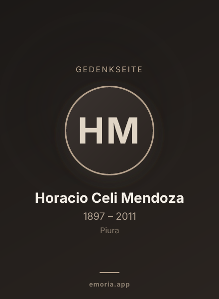Gedenkportrait von Horacio Celi Mendoza