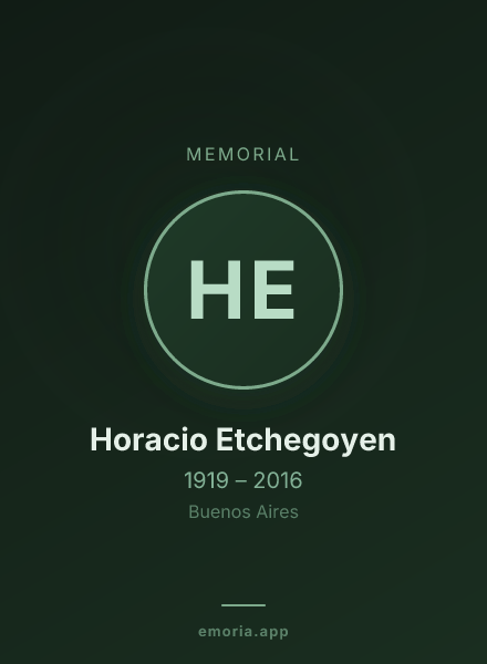 Memorial portrait of Horacio Etchegoyen
