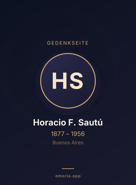 Gedenkportrait von Horacio F. Sautú