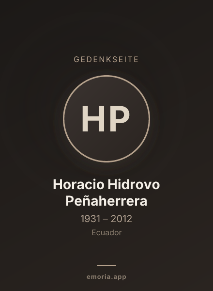 Gedenkportrait von Horacio Hidrovo Peñaherrera
