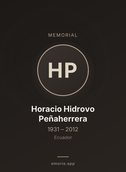 Memorial portrait of Horacio Hidrovo Peñaherrera