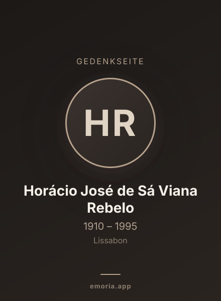 Gedenkportrait von Horácio José de Sá Viana Rebelo