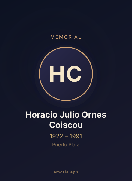 Memorial portrait of Horacio Julio Ornes Coiscou
