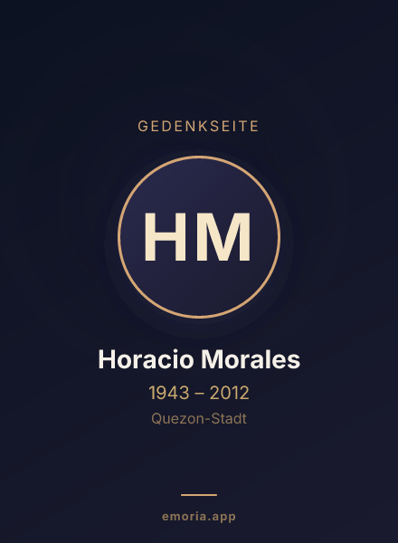Gedenkportrait von Horacio Morales