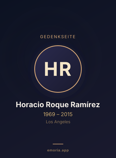Gedenkportrait von Horacio Roque Ramírez