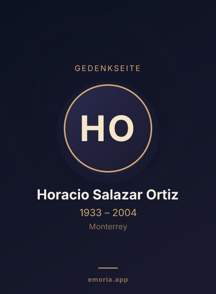 Gedenkportrait von Horacio Salazar Ortiz