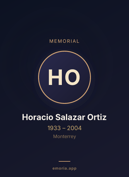 Memorial portrait of Horacio Salazar Ortiz