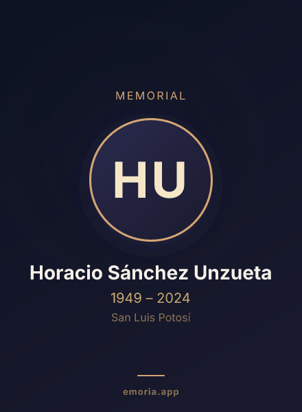 Memorial portrait of Horacio Sánchez Unzueta