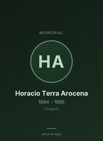 Memorial portrait of Horacio Terra Arocena