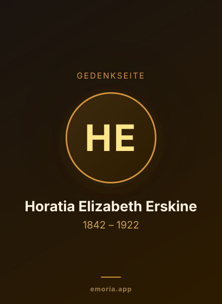 Gedenkportrait von Horatia Elizabeth Erskine