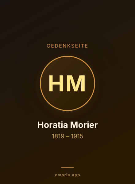 Gedenkportrait von Horatia Morier