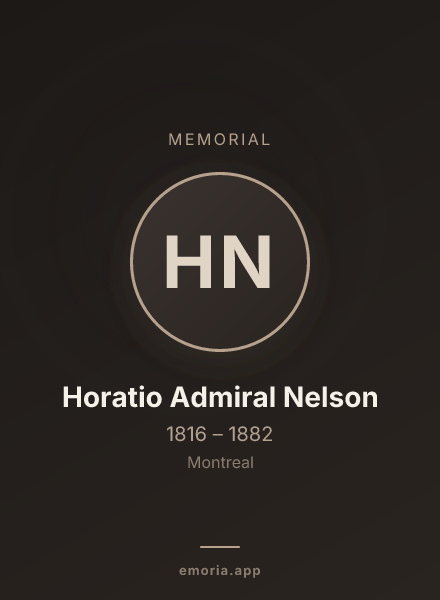 Memorial portrait of Horatio Admiral Nelson