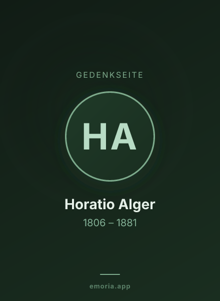 Gedenkportrait von Horatio Alger