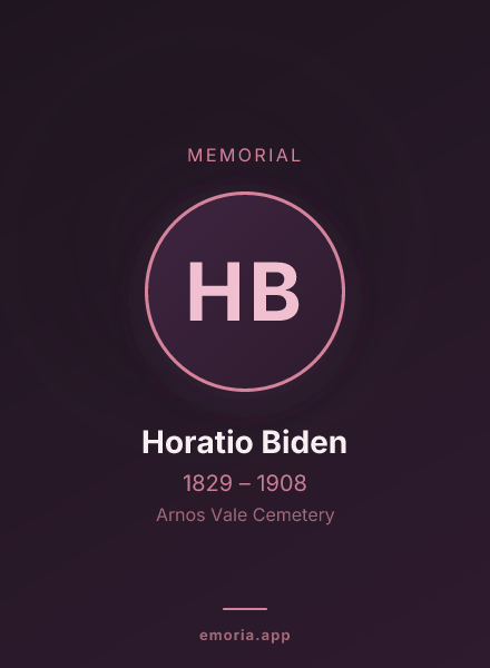 Memorial portrait of Horatio Biden
