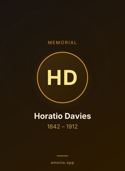 Memorial portrait of Horatio Davies
