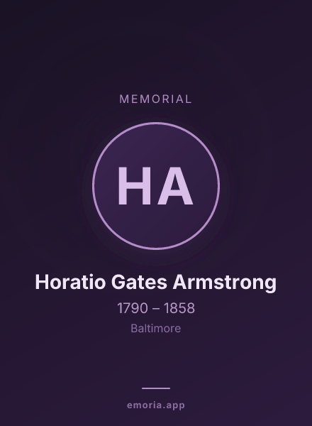 Memorial portrait of Horatio Gates Armstrong