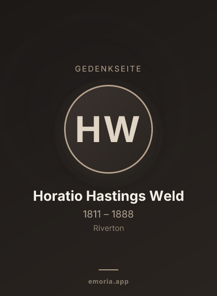 Gedenkportrait von Horatio Hastings Weld