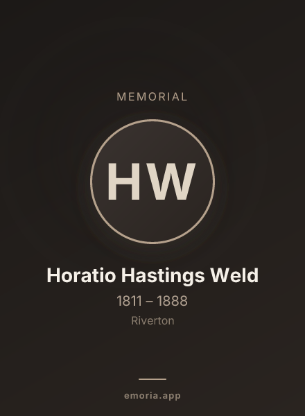 Memorial portrait of Horatio Hastings Weld