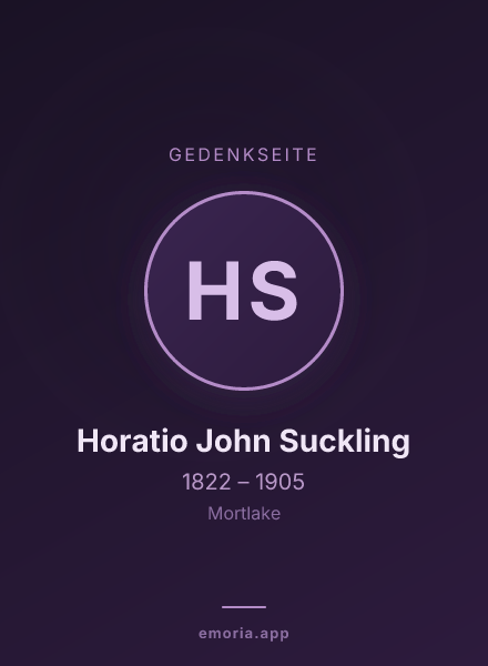 Gedenkportrait von Horatio John Suckling