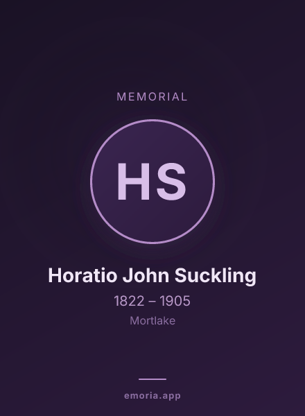 Memorial portrait of Horatio John Suckling