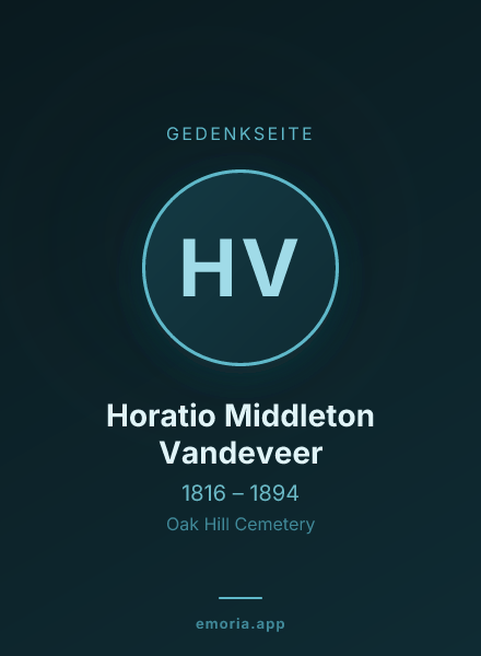 Gedenkportrait von Horatio Middleton Vandeveer