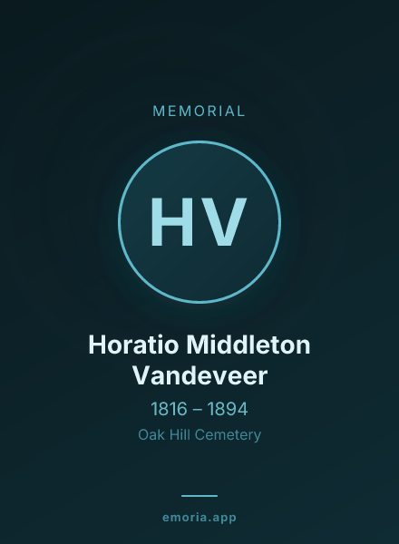 Memorial portrait of Horatio Middleton Vandeveer
