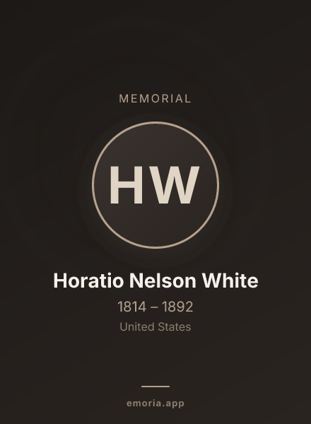 Memorial portrait of Horatio Nelson White