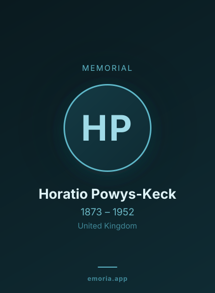 Memorial portrait of Horatio Powys-Keck