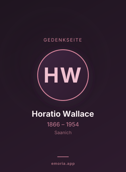 Gedenkportrait von Horatio Wallace