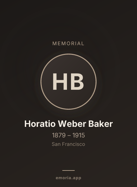 Memorial portrait of Horatio Weber Baker