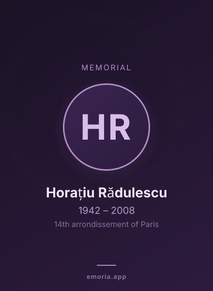 Memorial portrait of Horațiu Rădulescu