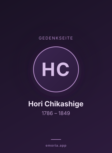 Gedenkportrait von Hori Chikashige