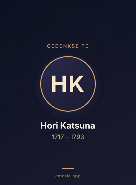 Gedenkportrait von Hori Katsuna