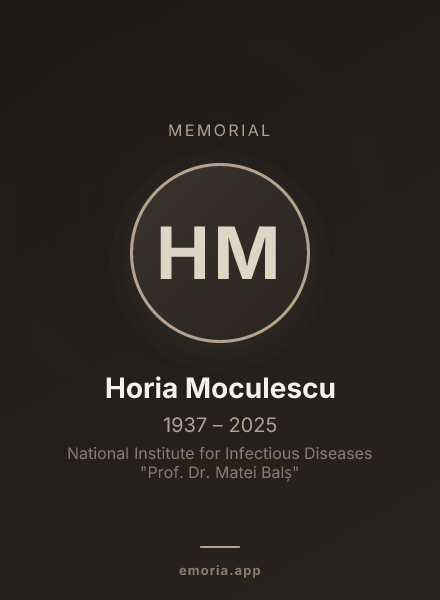 Memorial portrait of Horia Moculescu