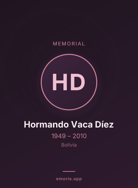 Memorial portrait of Hormando Vaca Díez