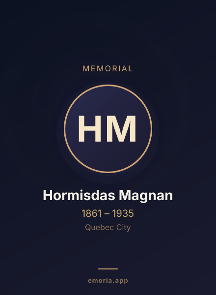 Memorial portrait of Hormisdas Magnan