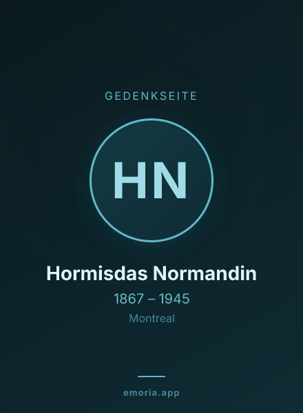 Gedenkportrait von Hormisdas Normandin