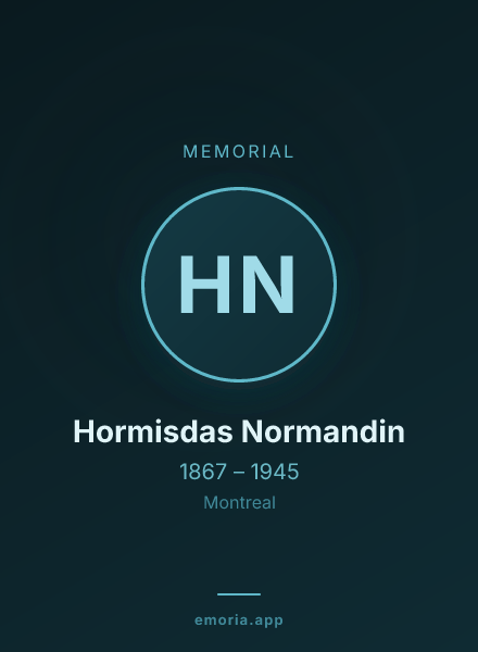 Memorial portrait of Hormisdas Normandin