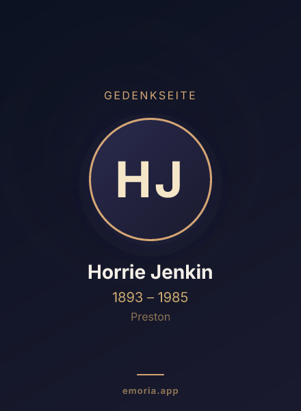 Gedenkportrait von Horrie Jenkin
