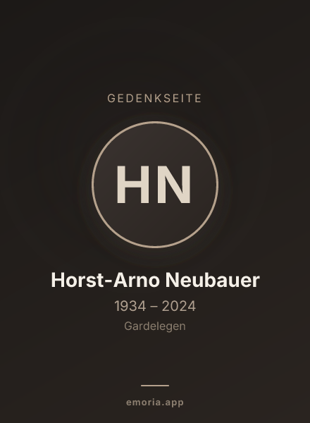 Gedenkportrait von Horst-Arno Neubauer